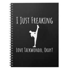 Caderno Espiral Presentes Engraçados de Taekwondo Arte Marcial Ama