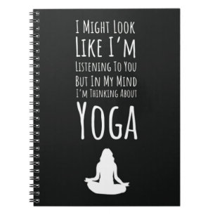 Caderno Espiral Presentes Engraçados Para Amantes De Yoga Para Ela