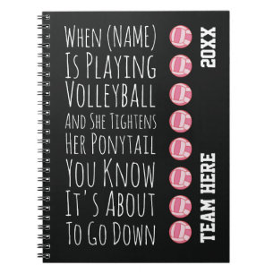 Caderno Espiral Presentes Engraçados para Jogadoras de Volei