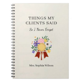 Caderno Espiral Presentes Engraçados Personalizados de Treinador C