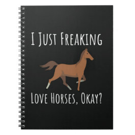Caderno Espiral Presentes Equinos Para Amantes de Cavalos Fazenda