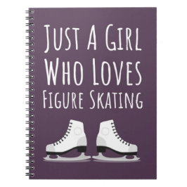 Caderno Espiral Presentes Fofos de Patinação Artística Rosa para M