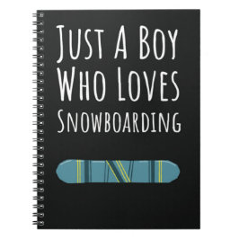 Caderno Espiral Presentes Fofos de Snowboard para Meninos Crianças