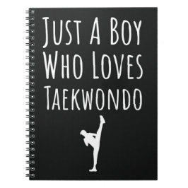 Caderno Espiral Presentes Fofos de Taekwondo para Bebês Meninos Fã