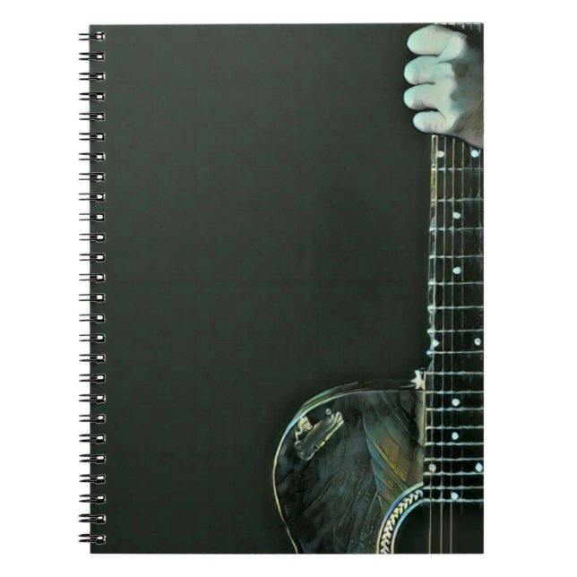 Caderno Espiral Presentes guitaristas latinos (Frente)