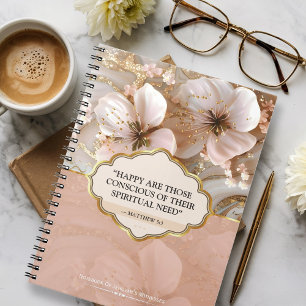 Caderno Espiral Presentes JW 2026 Ano Texto Felizes São Mateus 5:3