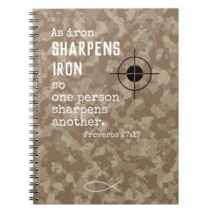 Caderno Espiral Presentes militares cristãos Camouflauge