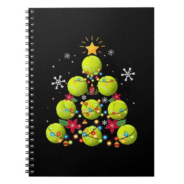 Caderno Espiral presentes na árvore de natal tênis (Frente)