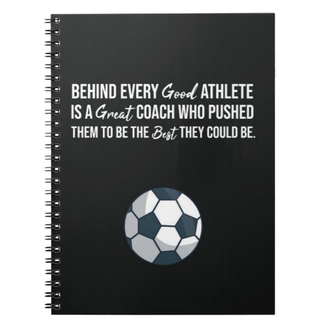 Caderno Espiral Presentes Negros Para Treinadores Para Esportes (Frente)