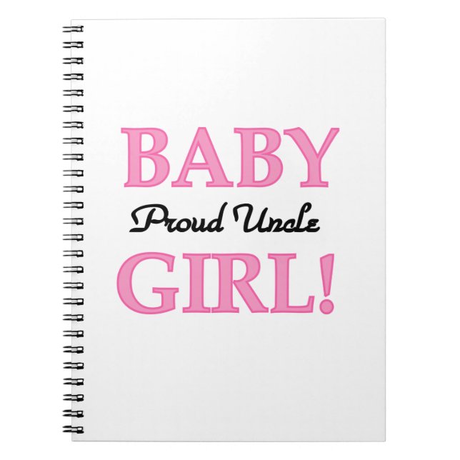 Caderno Espiral Presentes Orgulhosos Tio Baby Girl (Frente)