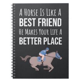 Caderno Espiral Presentes para Amantes de Cavalos Cavaleiro Equino
