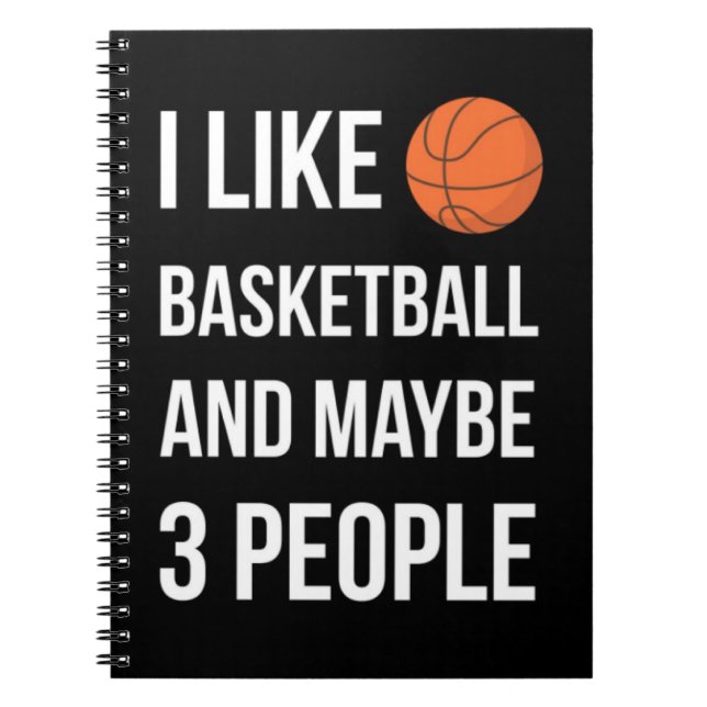 Caderno Espiral Presentes Para Jogadores de Basquete Equipe de Bas (Frente)