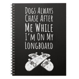 Caderno Espiral Presentes para Skatista Skate Skating Longboard Es