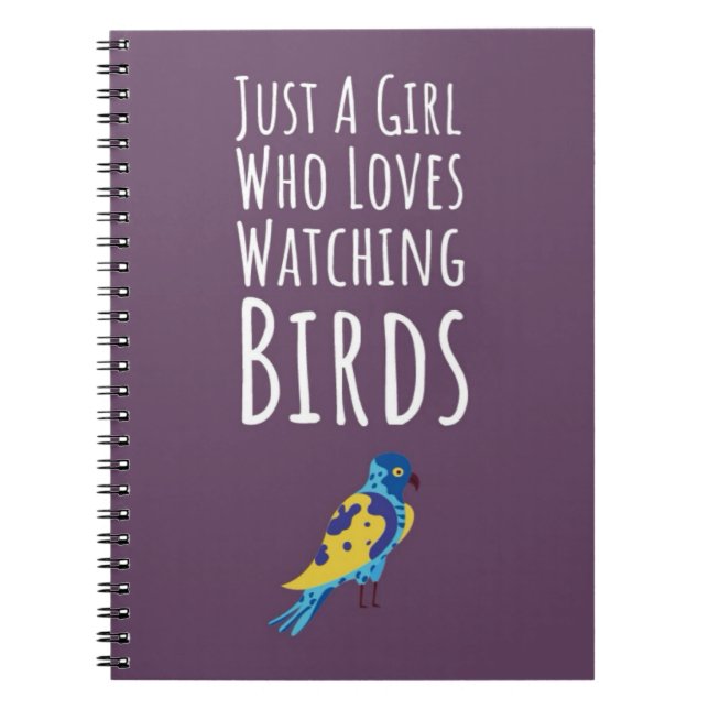 Caderno Espiral Presentes Rosa de Observação de Pássaros para Bebê (Frente)