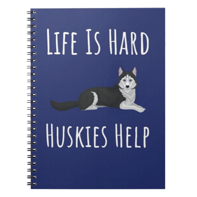 Caderno Espiral Presentes Temáticos de Husky Fofos para Amantes de (Frente)
