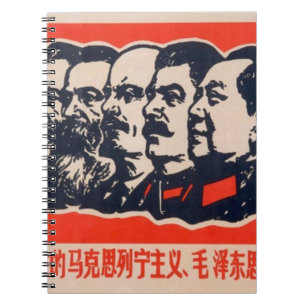 Caderno Espiral Presidente Comunista de Propaganda Mao Stalin