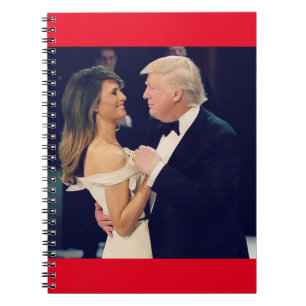Caderno Espiral Presidente Trump e Melania Dancing