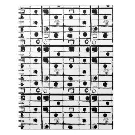 CADERNO ESPIRAL PRETO & BRANCO