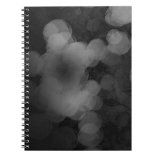 Caderno Espiral Preto Branco Abstrato Pintura Legal Clara