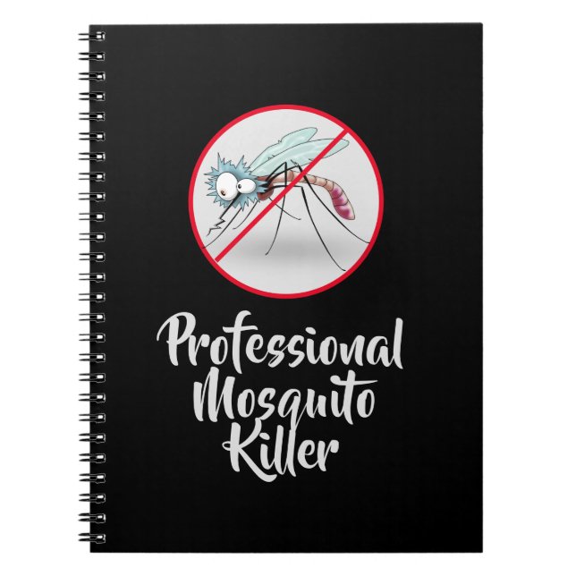 Caderno Espiral Preto do Mosquito Profissional (Frente)