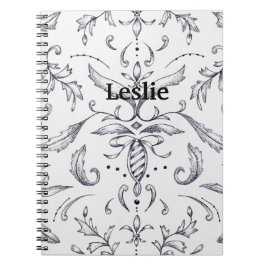 Caderno Espiral Preto e branco personalizados para o notebook