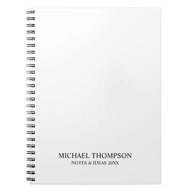 Caderno Espiral Preto e branco profissionais (Frente)