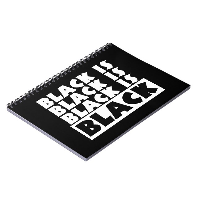 Caderno Espiral Preto é Preto (Left Side)