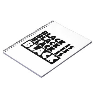 Caderno Espiral Preto É Preto