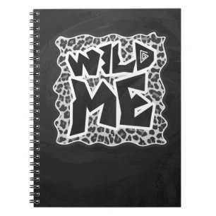 Caderno Espiral Preto-me Leopardo Branco e Negro