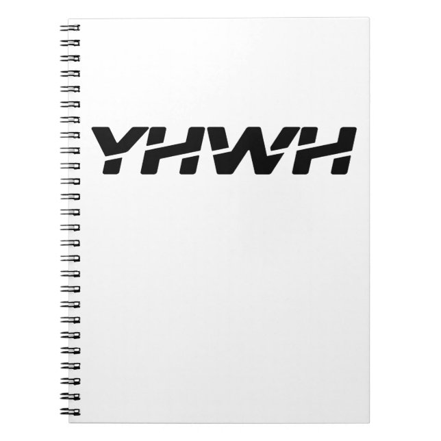 Caderno Espiral Preto Yahweh (Frente)
