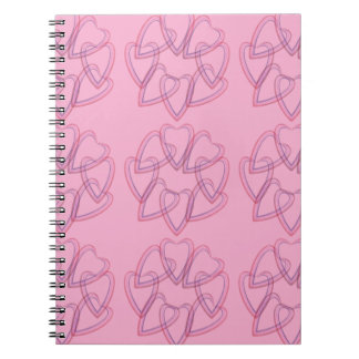 Caderno Espiral Pretty heart circle pattern