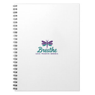 Caderno Espiral Prevenção ao suicídio Saúde mental Breathe Dragonf