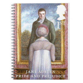 Caderno Espiral Pride and Prejudice stamp design