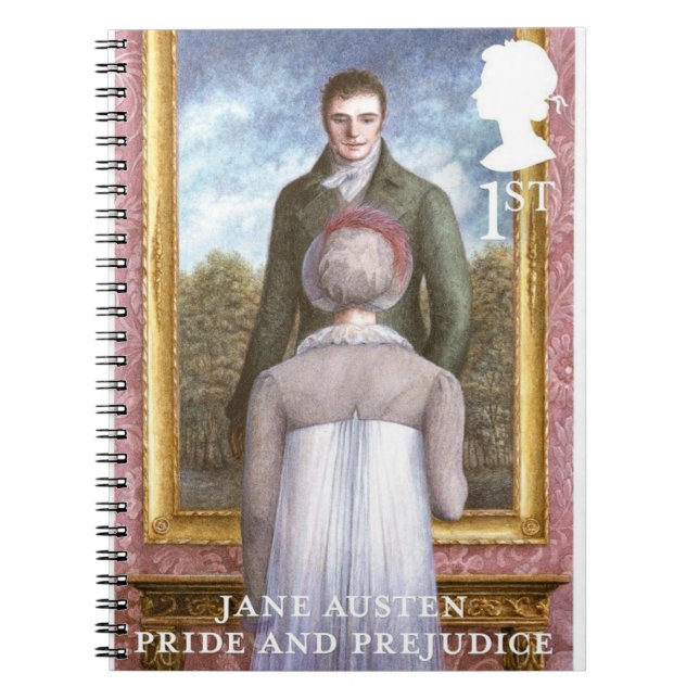 Caderno Espiral Pride and Prejudice stamp design (Frente)