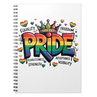 Caderno Espiral Pride LGBTQ Acceptance LGBT 4th of July Flag USA