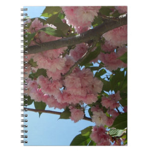 Caderno Espiral Primavera cor-de-rosa de florescência dobro da