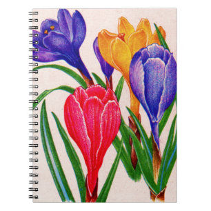 Caderno Espiral primavera crocus