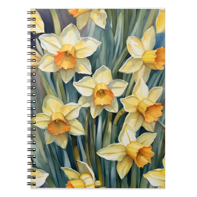 Caderno Espiral Primavera Daffodils (Frente)
