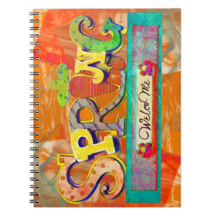 Caderno Espiral Primavera de boas-vindas