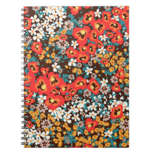 Caderno Espiral Primavera de moda floral, vestido de mulher de ver
