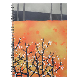 Caderno Espiral Primavera de Paisagem do Espinho Negro