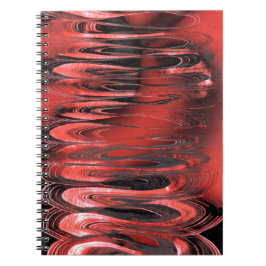 Caderno Espiral Primavera de surreal vermelho a preto