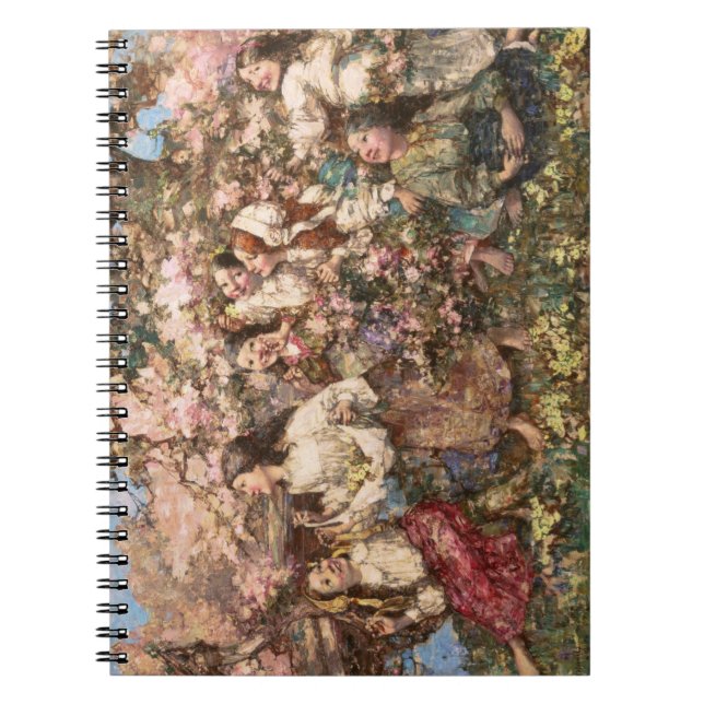 Caderno Espiral Primavera Rounlate (por Edward Atkinson Hornel) (Frente)