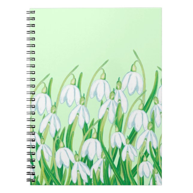 Caderno Espiral Primavera Snowdrops (Frente)
