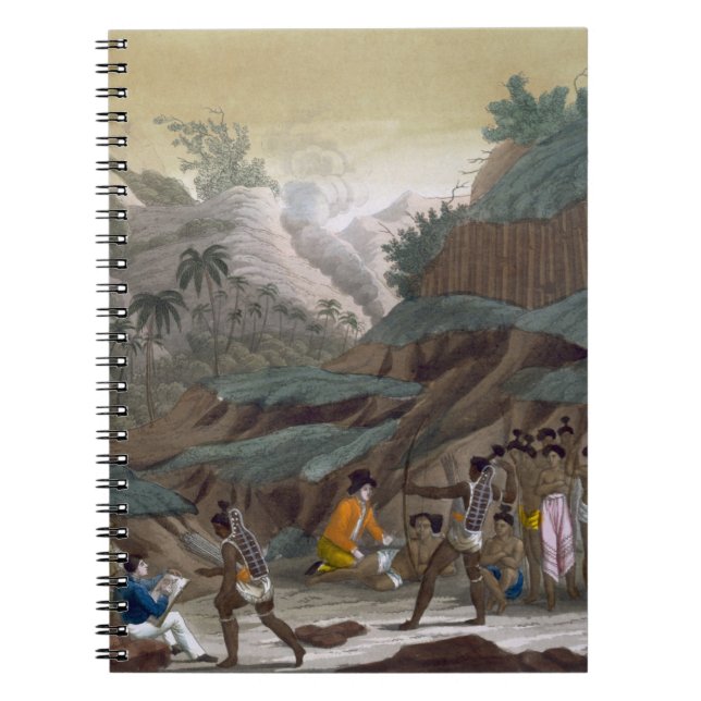 Caderno Espiral Primeira reunião de exploradores franceses com o (Frente)