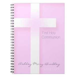 Caderno Espiral Primeiro comunhão santamente moderno no livro de