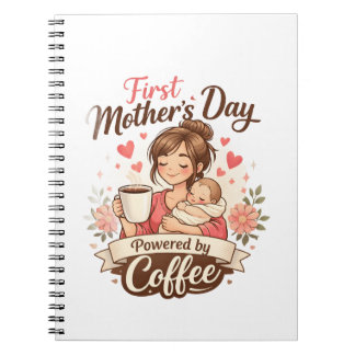 Caderno Espiral Primeiro Dia das Mães Estimulado por Café – Presen