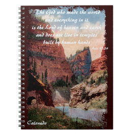 Caderno Espiral Primeiro Túnel Vintage Railroad Colorado Christian