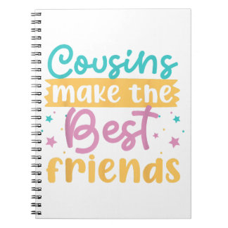 Caderno Espiral Primos Fazem Os Melhores Amigos Meninas E Mulheres