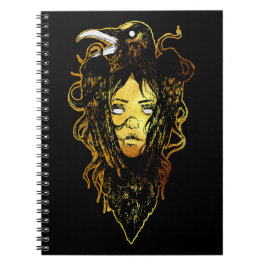 Caderno Espiral Princesa Abraçada por um Corvo